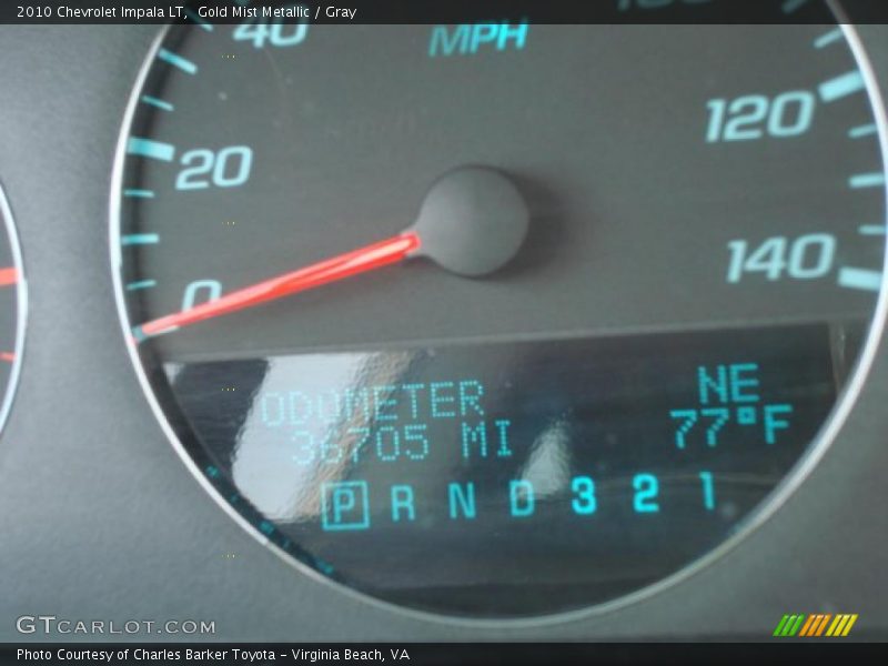 Gold Mist Metallic / Gray 2010 Chevrolet Impala LT