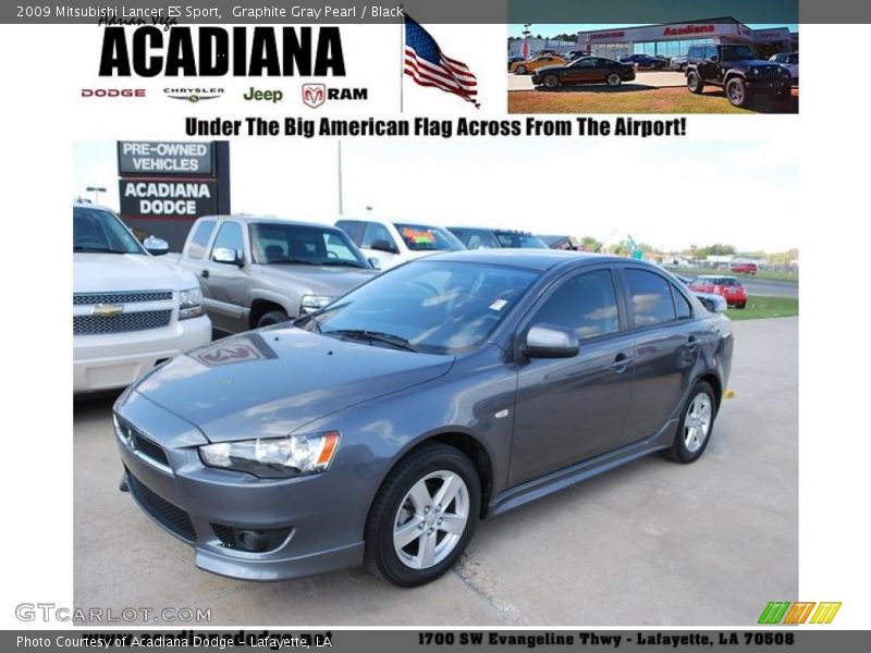 Graphite Gray Pearl / Black 2009 Mitsubishi Lancer ES Sport