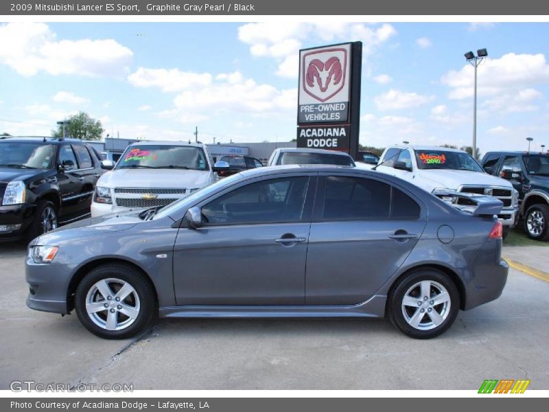 Graphite Gray Pearl / Black 2009 Mitsubishi Lancer ES Sport