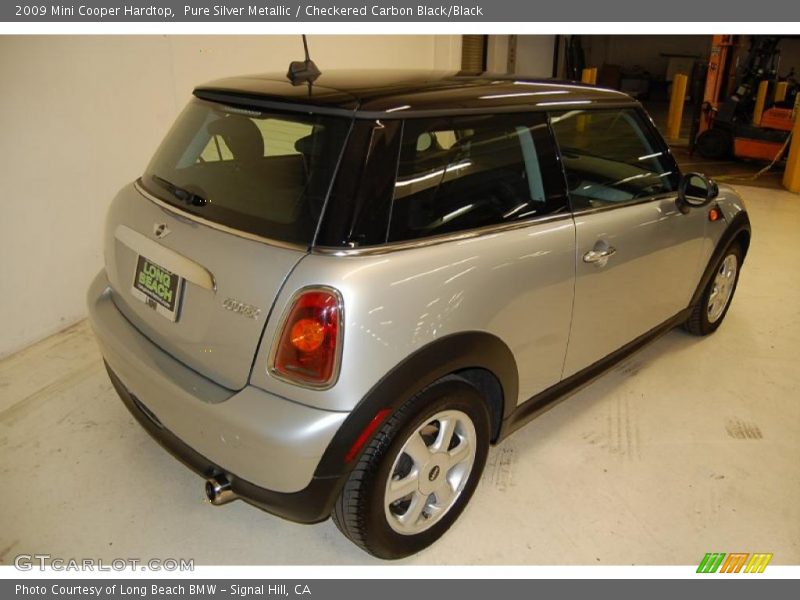 Pure Silver Metallic / Checkered Carbon Black/Black 2009 Mini Cooper Hardtop