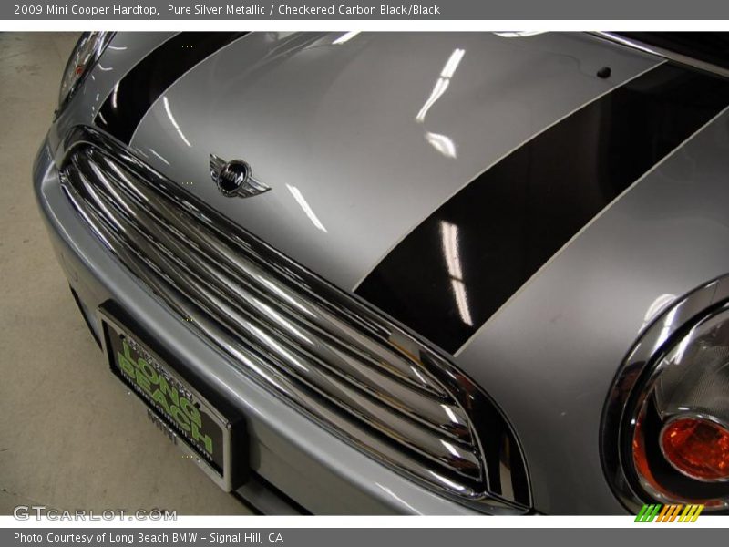 Pure Silver Metallic / Checkered Carbon Black/Black 2009 Mini Cooper Hardtop