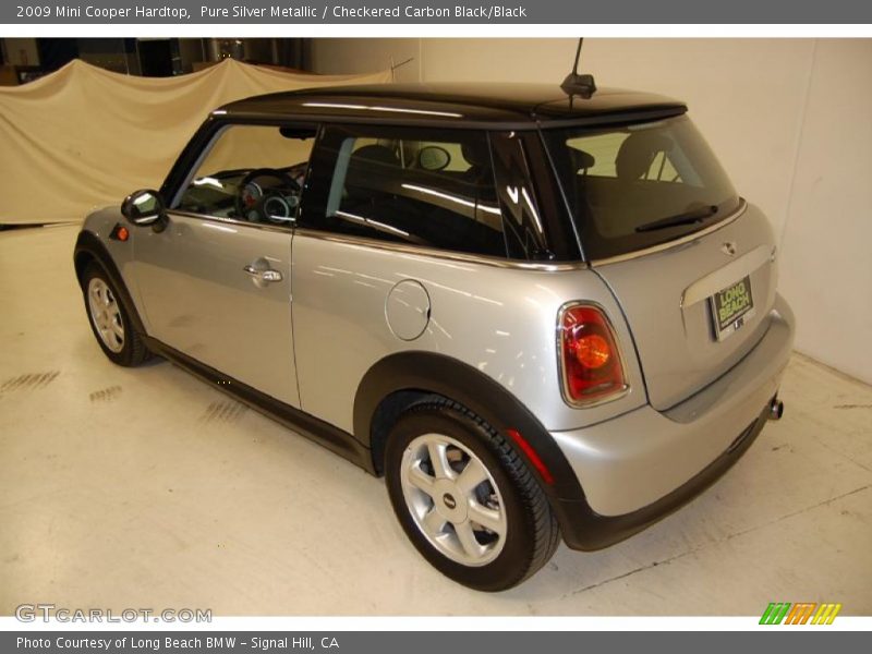 Pure Silver Metallic / Checkered Carbon Black/Black 2009 Mini Cooper Hardtop