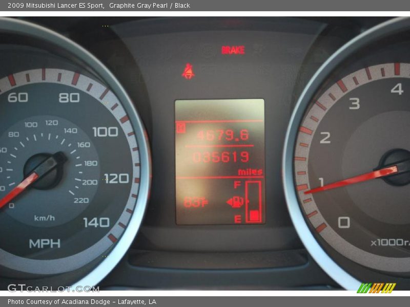 Graphite Gray Pearl / Black 2009 Mitsubishi Lancer ES Sport