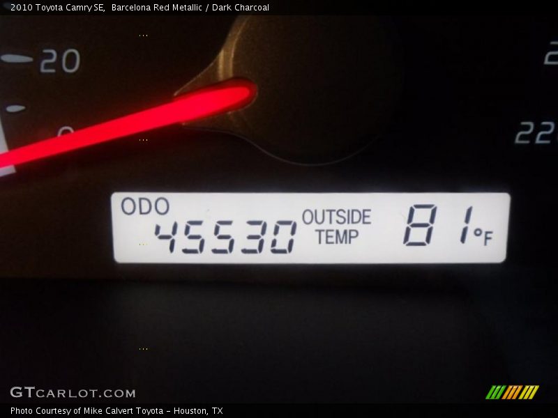 Barcelona Red Metallic / Dark Charcoal 2010 Toyota Camry SE