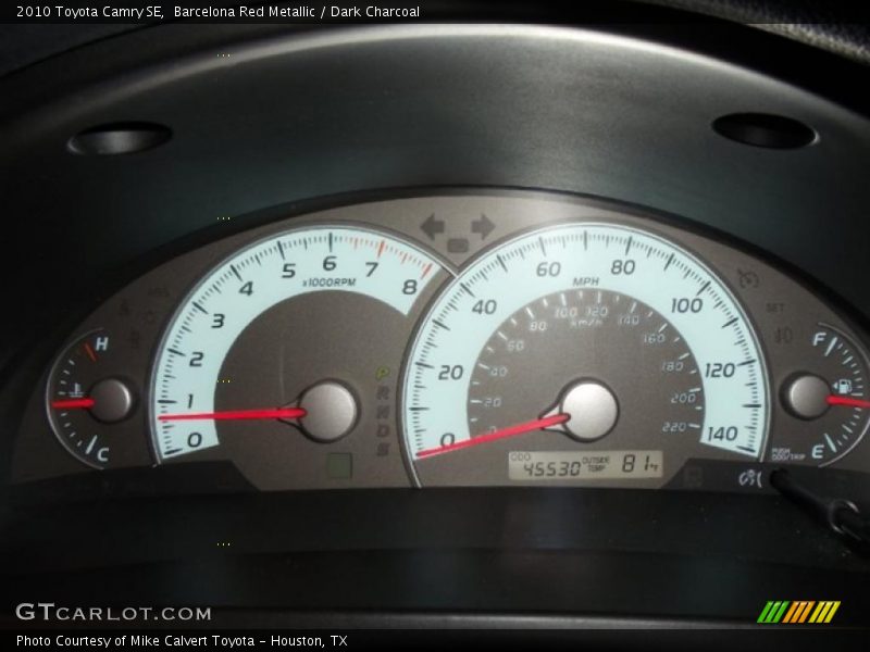 Barcelona Red Metallic / Dark Charcoal 2010 Toyota Camry SE