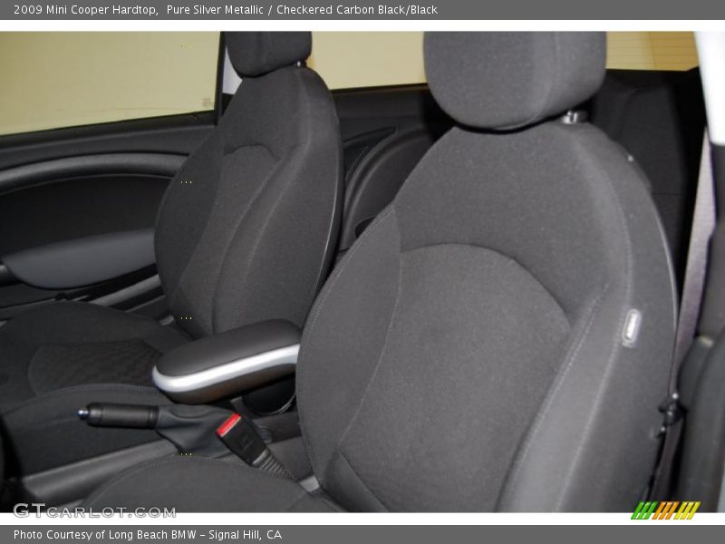 Pure Silver Metallic / Checkered Carbon Black/Black 2009 Mini Cooper Hardtop
