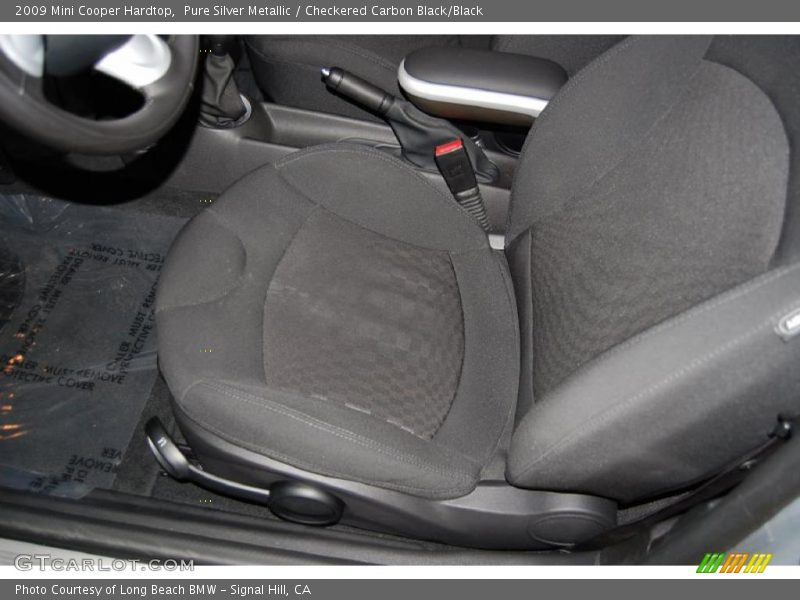 Pure Silver Metallic / Checkered Carbon Black/Black 2009 Mini Cooper Hardtop