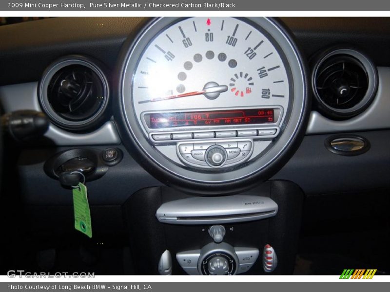 Pure Silver Metallic / Checkered Carbon Black/Black 2009 Mini Cooper Hardtop