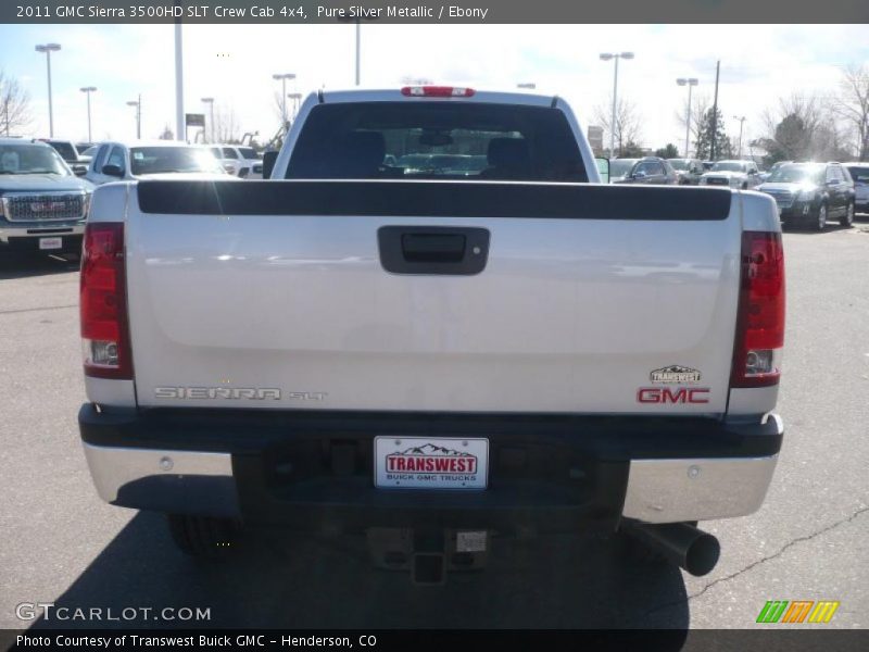 Pure Silver Metallic / Ebony 2011 GMC Sierra 3500HD SLT Crew Cab 4x4