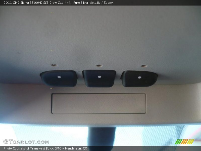 Pure Silver Metallic / Ebony 2011 GMC Sierra 3500HD SLT Crew Cab 4x4