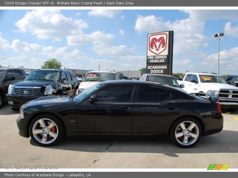Brilliant Black Crystal Pearl / Dark Slate Gray 2009 Dodge Charger SRT-8