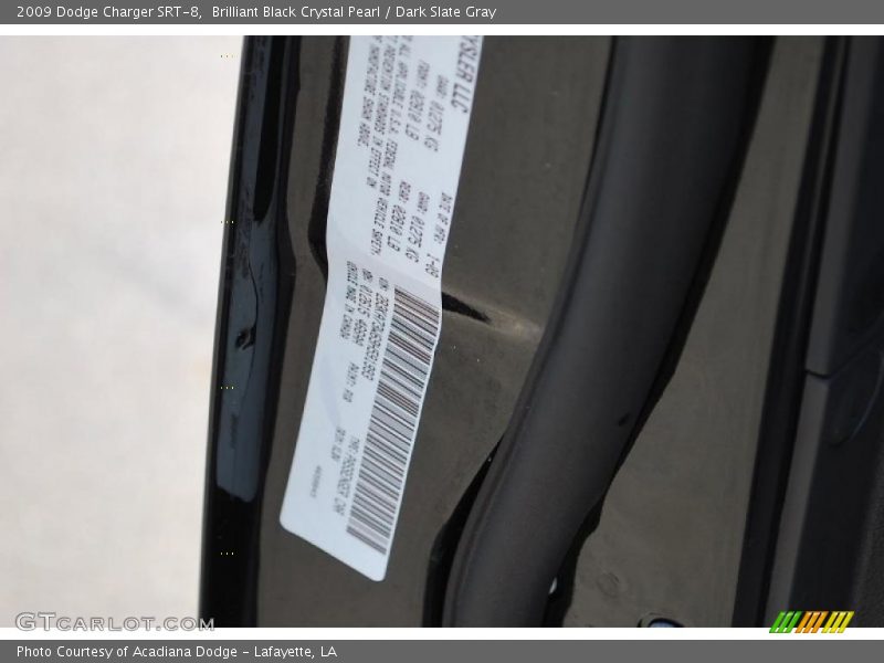 Brilliant Black Crystal Pearl / Dark Slate Gray 2009 Dodge Charger SRT-8