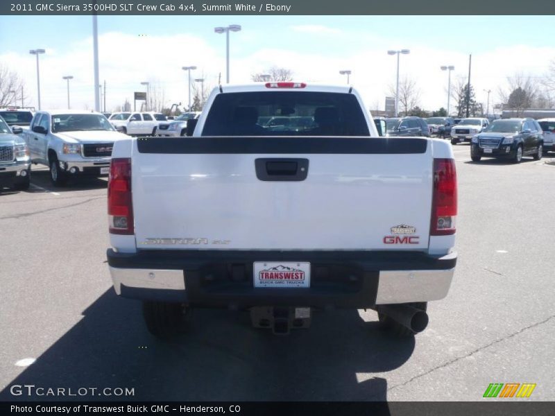 Summit White / Ebony 2011 GMC Sierra 3500HD SLT Crew Cab 4x4