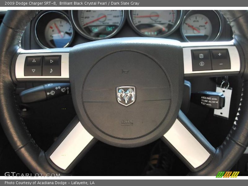 Brilliant Black Crystal Pearl / Dark Slate Gray 2009 Dodge Charger SRT-8