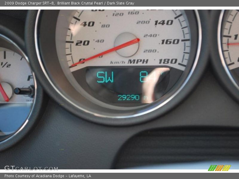 Brilliant Black Crystal Pearl / Dark Slate Gray 2009 Dodge Charger SRT-8