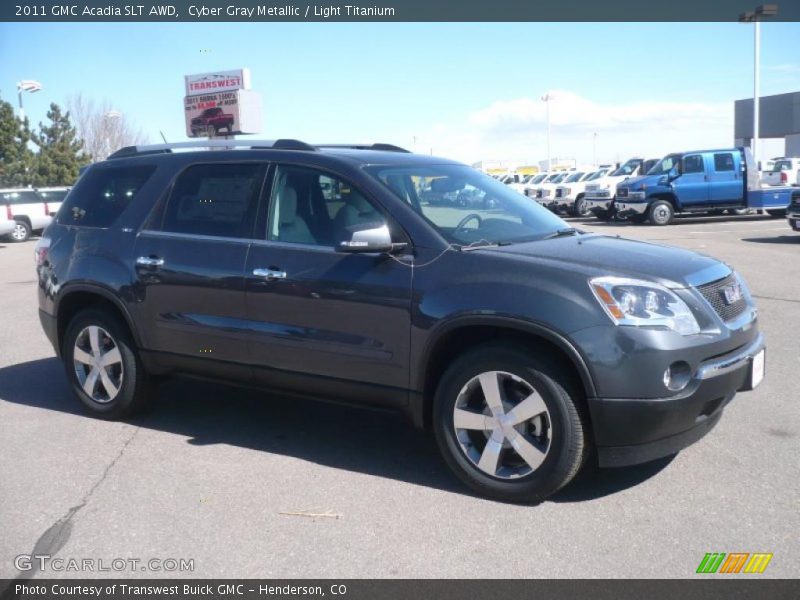 Cyber Gray Metallic / Light Titanium 2011 GMC Acadia SLT AWD