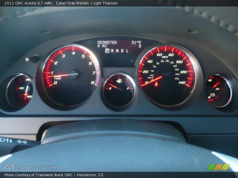 Cyber Gray Metallic / Light Titanium 2011 GMC Acadia SLT AWD