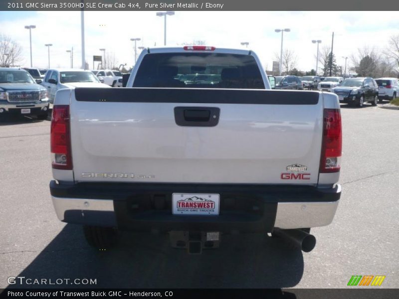 Pure Silver Metallic / Ebony 2011 GMC Sierra 3500HD SLE Crew Cab 4x4