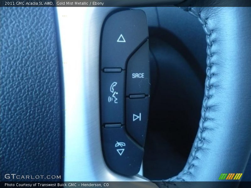 Gold Mist Metallic / Ebony 2011 GMC Acadia SL AWD
