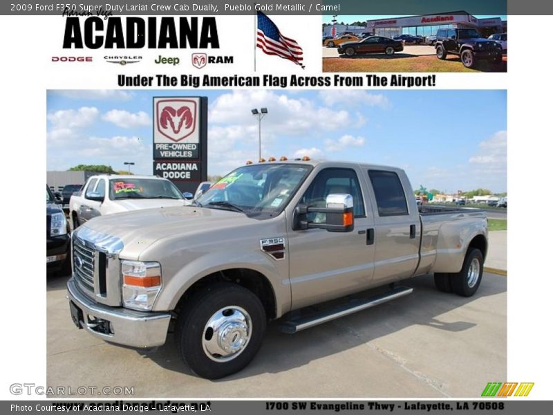 Pueblo Gold Metallic / Camel 2009 Ford F350 Super Duty Lariat Crew Cab Dually