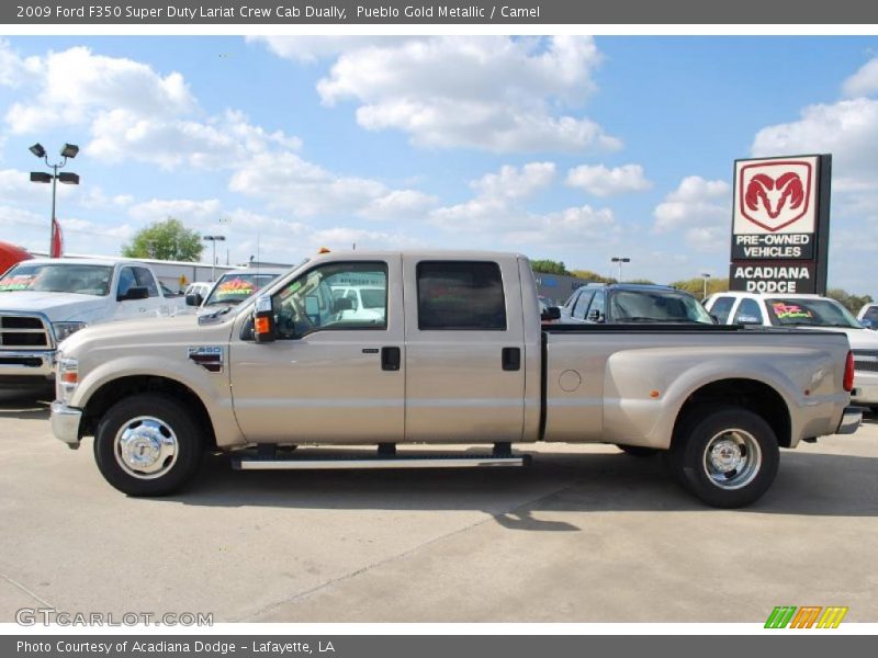 Pueblo Gold Metallic / Camel 2009 Ford F350 Super Duty Lariat Crew Cab Dually