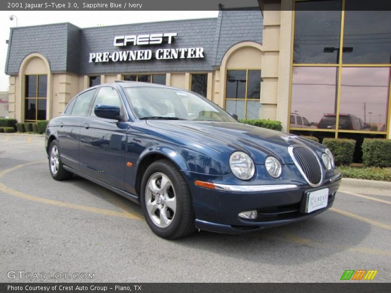 Sapphire Blue / Ivory 2001 Jaguar S-Type 3.0