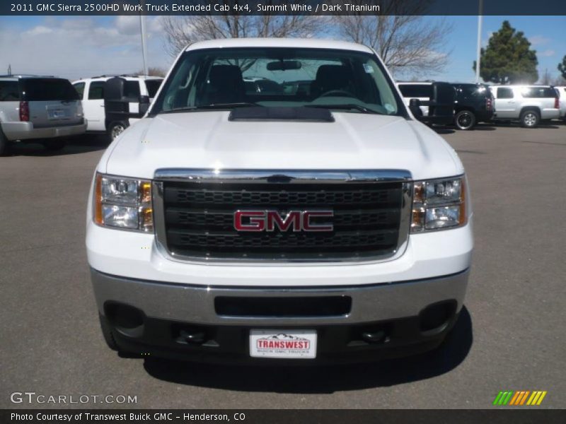 Summit White / Dark Titanium 2011 GMC Sierra 2500HD Work Truck Extended Cab 4x4