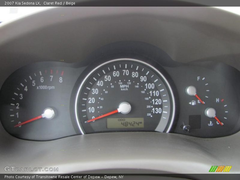 Claret Red / Beige 2007 Kia Sedona LX