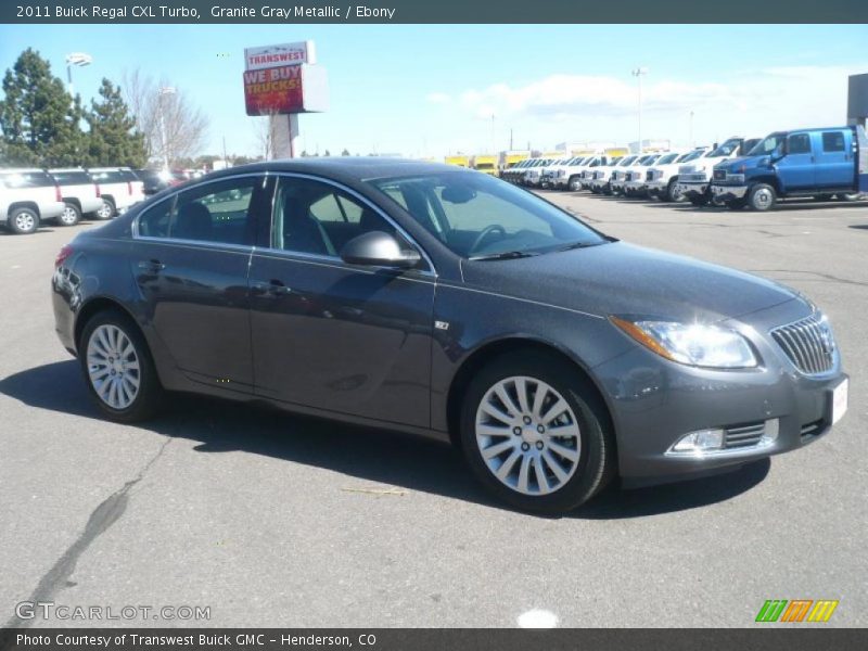 Granite Gray Metallic / Ebony 2011 Buick Regal CXL Turbo