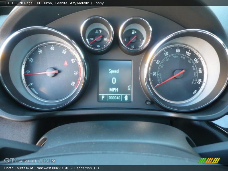 Granite Gray Metallic / Ebony 2011 Buick Regal CXL Turbo