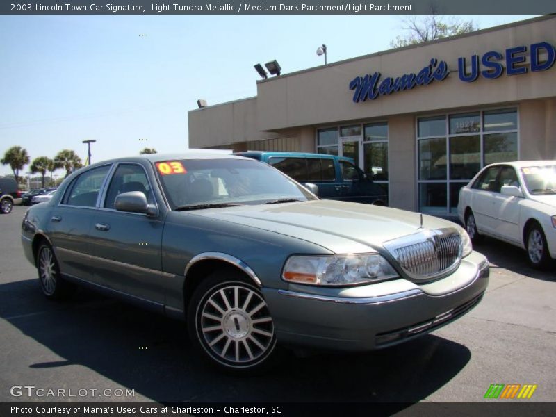 Light Tundra Metallic / Medium Dark Parchment/Light Parchment 2003 Lincoln Town Car Signature