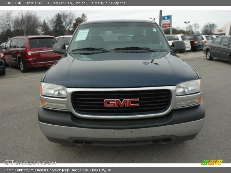 Indigo Blue Metallic / Graphite 2002 GMC Sierra 1500 SLE Regular Cab