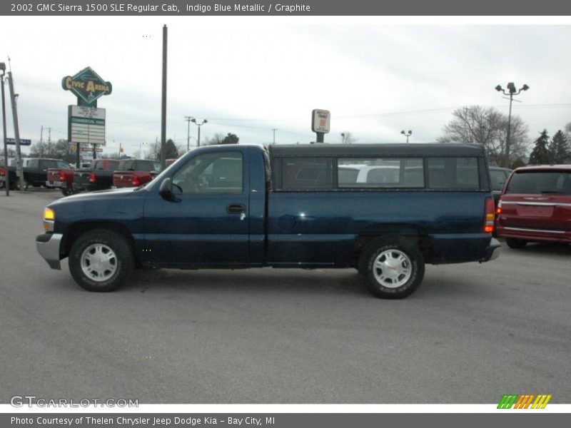 Indigo Blue Metallic / Graphite 2002 GMC Sierra 1500 SLE Regular Cab