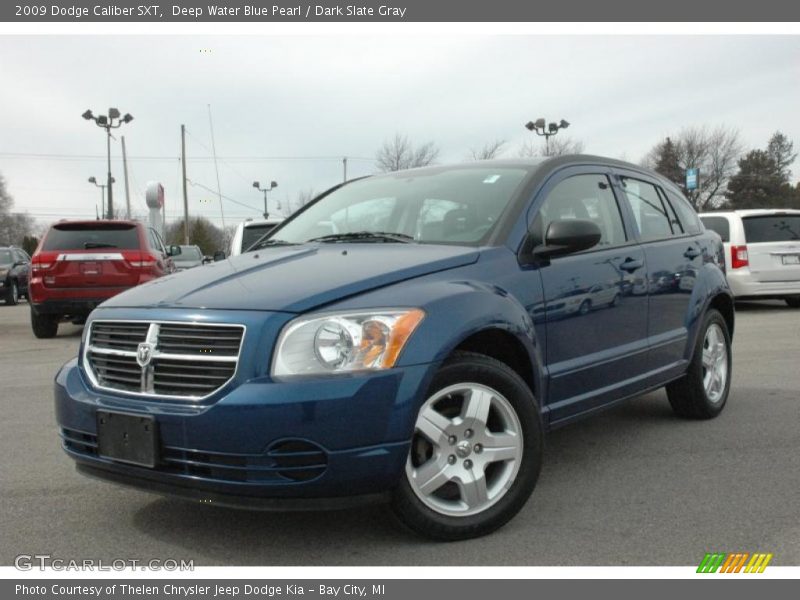 Deep Water Blue Pearl / Dark Slate Gray 2009 Dodge Caliber SXT