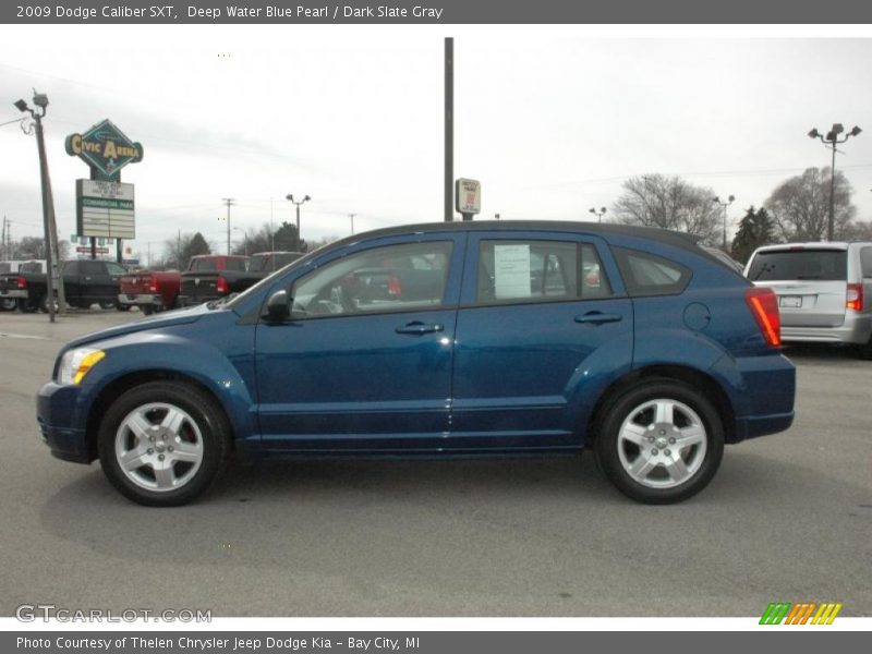 Deep Water Blue Pearl / Dark Slate Gray 2009 Dodge Caliber SXT