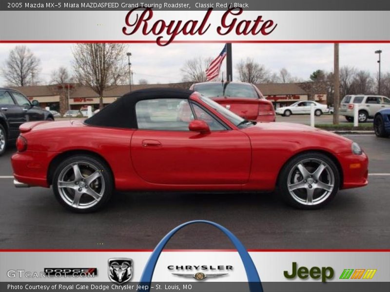 Classic Red / Black 2005 Mazda MX-5 Miata MAZDASPEED Grand Touring Roadster