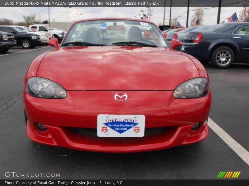 Classic Red / Black 2005 Mazda MX-5 Miata MAZDASPEED Grand Touring Roadster