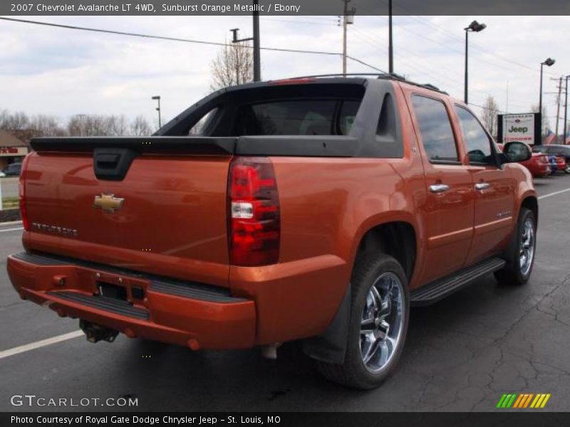 Sunburst Orange Metallic / Ebony 2007 Chevrolet Avalanche LT 4WD