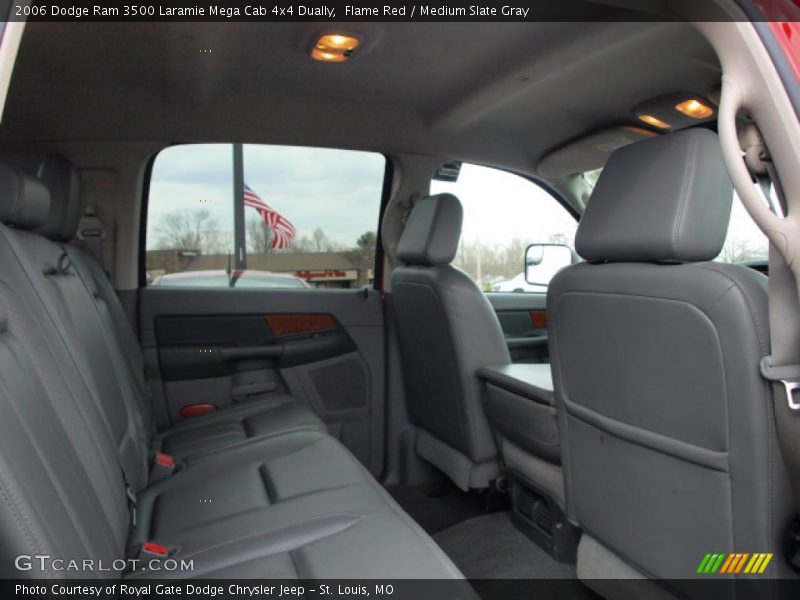 Flame Red / Medium Slate Gray 2006 Dodge Ram 3500 Laramie Mega Cab 4x4 Dually