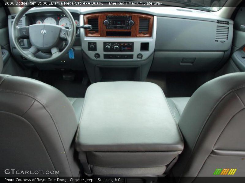 Flame Red / Medium Slate Gray 2006 Dodge Ram 3500 Laramie Mega Cab 4x4 Dually