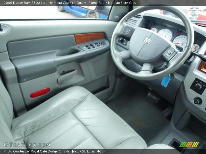 Flame Red / Medium Slate Gray 2006 Dodge Ram 3500 Laramie Mega Cab 4x4 Dually