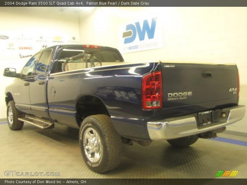Patriot Blue Pearl / Dark Slate Gray 2004 Dodge Ram 3500 SLT Quad Cab 4x4