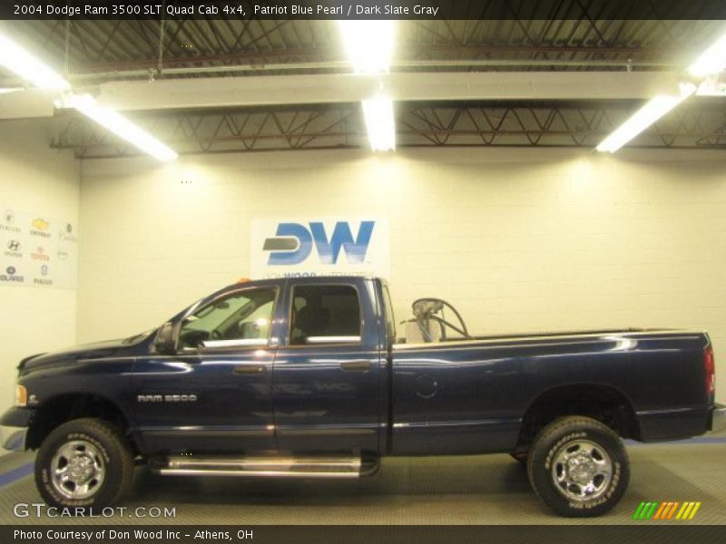 Patriot Blue Pearl / Dark Slate Gray 2004 Dodge Ram 3500 SLT Quad Cab 4x4