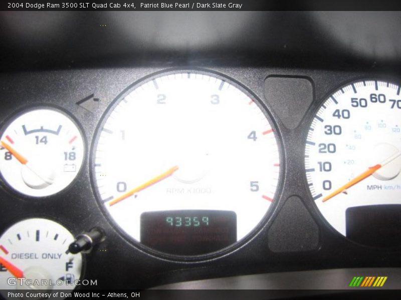 Patriot Blue Pearl / Dark Slate Gray 2004 Dodge Ram 3500 SLT Quad Cab 4x4