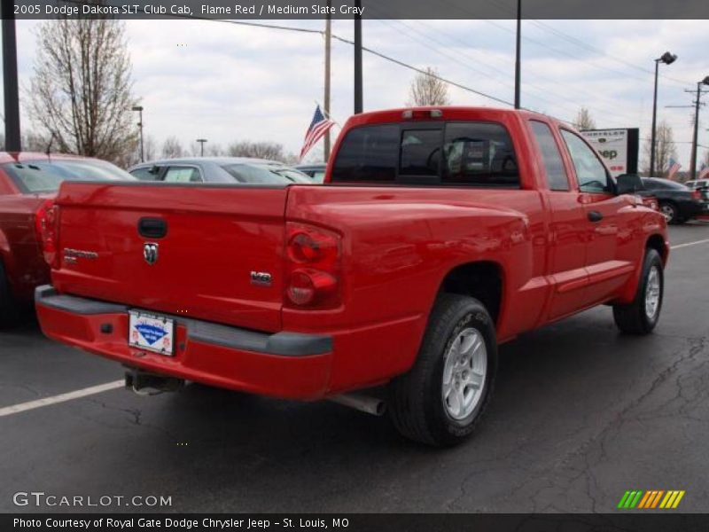 Flame Red / Medium Slate Gray 2005 Dodge Dakota SLT Club Cab