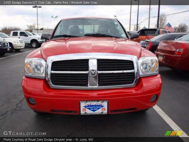 Flame Red / Medium Slate Gray 2005 Dodge Dakota SLT Club Cab