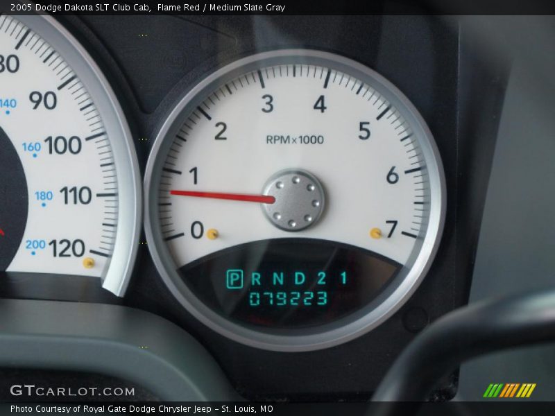 Flame Red / Medium Slate Gray 2005 Dodge Dakota SLT Club Cab