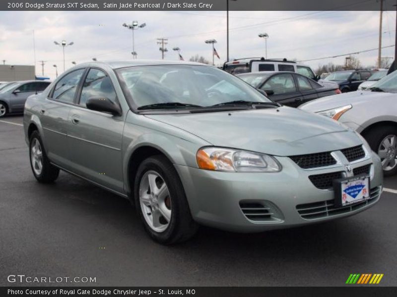 Satin Jade Pearlcoat / Dark Slate Grey 2006 Dodge Stratus SXT Sedan