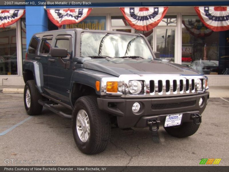 Slate Blue Metallic / Ebony Black 2007 Hummer H3