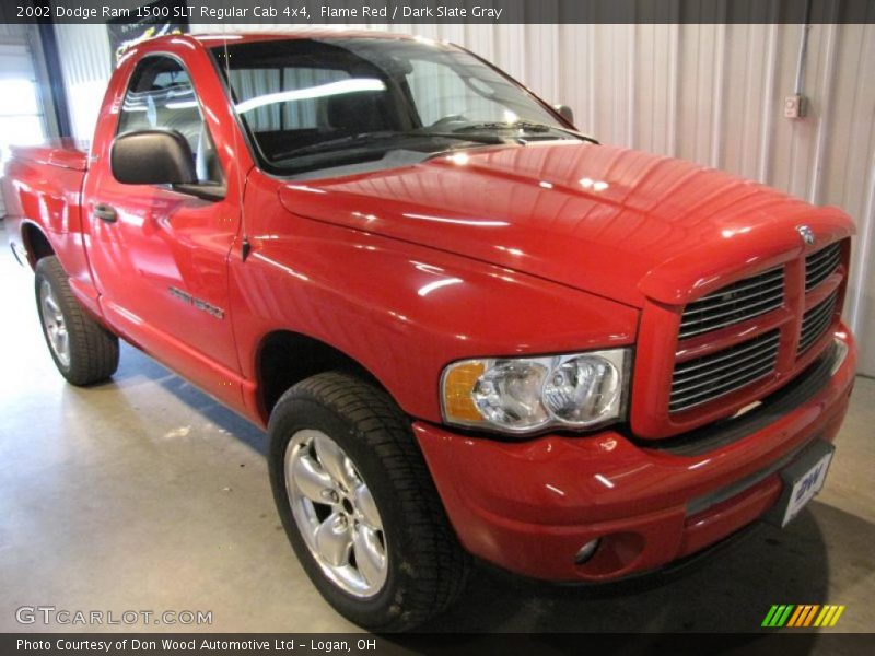 Flame Red / Dark Slate Gray 2002 Dodge Ram 1500 SLT Regular Cab 4x4